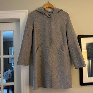 Wool blended hooded coat